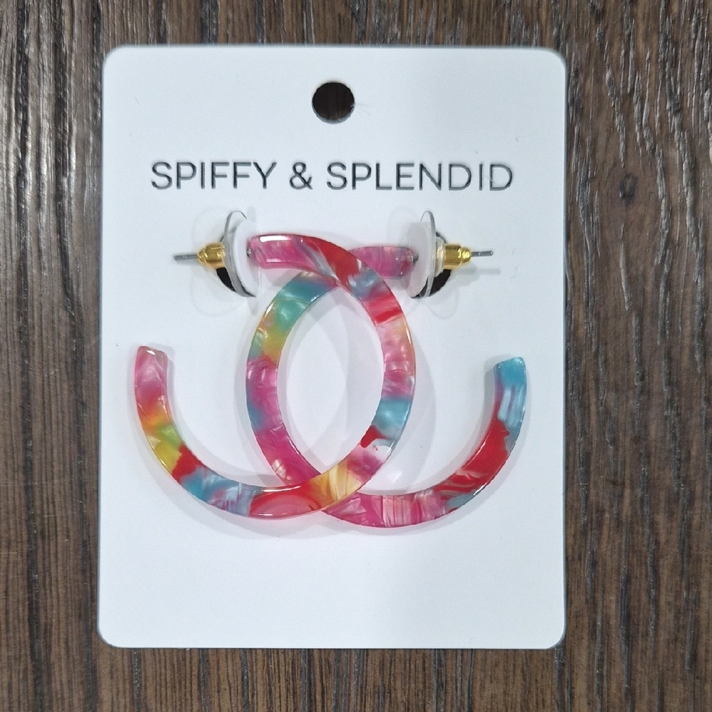Spiffy & Splendid Multicolor Hoop Earrings
